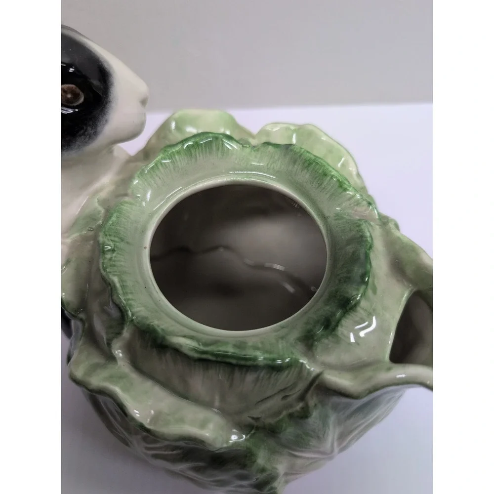Fitz & Floyd 1987 Rabbit Theme Ceramic Art Pottery Teapot 45oz Glossy Novelty